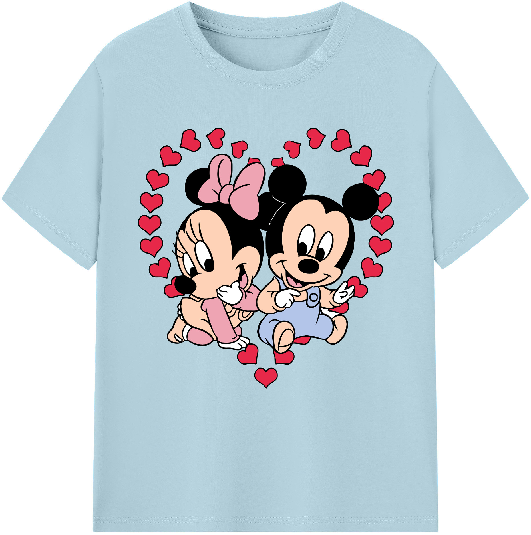 （画像用） ミッキーマウス Mickey Mouse 綿100％半袖Tシャツ（フロントプリント）